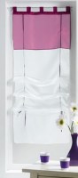 Store Voilage Bicolore BLANC / AUBERGINE 1 X 45 X 180 cm