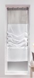 Store Voilage Bicolore BLANC / GRIS 1 X 60 X 180 cm