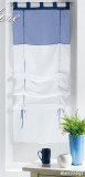 Store Voilage Bicolore BLANC / INDIGO 1 X 60 X 180 cm