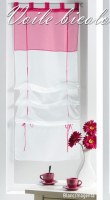 Store Voilage Bicolore BLANC / MAGENTA 1 X 60 X 180 cm