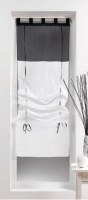 Store Voilage Bicolore BLANC / NOIR 1 X 45 X 180 cm