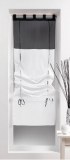 Store Voilage Bicolore BLANC / NOIR 1 X 60 X 180 cm