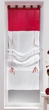 Store Voilage Bicolore BLANC / ROUGE 1 X 45 X 180 cm