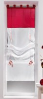Store Voilage Bicolore BLANC / ROUGE 1 X 45 X 180 cm