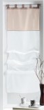 Store Voilage Bicolore BLANC / TAUPE 1 X 45 X 180 cm
