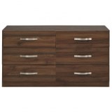 Commode - 6 tiroirs - marron - brera