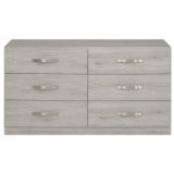 Commode - 6 tiroirs - gris - brera