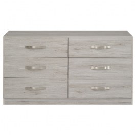 Commode - 6 tiroirs - gris - brera