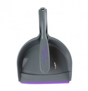 Ensemble balayette et pelle - gris - accessoire de nettoyage