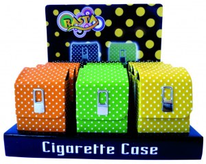 Etui Cigarettes Cuir Pois Display X12