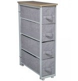 Rangement - 4 tiroirs - gris clair