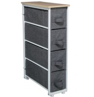 Rangement - 4 tiroirs - gris foncé