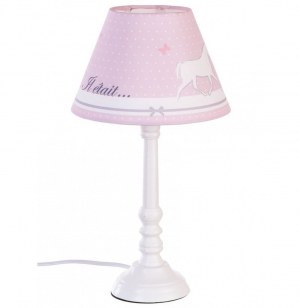 Lampe de chevet - bois - rose