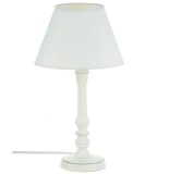 Lampe - bois - blanc - h 36 cm