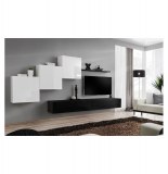 Ensemble tv mural - 5 éléments - blanc et noir