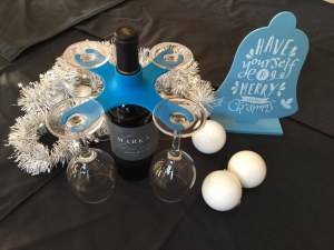 Support de 4 verres pour bouteille de vin