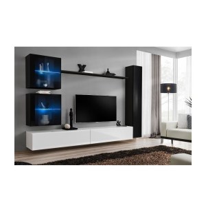 Ensemble tv - 7 éléments - noir et blanc