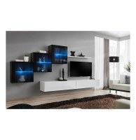 Ensemble tv - 7 éléments - noir et blanc