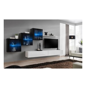 Ensemble tv - 7 éléments - noir et blanc