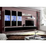 Ensemble tv avec led - 6 éléments - blanc