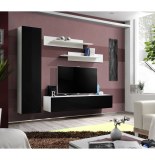 Banc tv - 5 éléments - noir et blanc