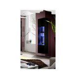 Vitrine avec led - 3 étagères - noir