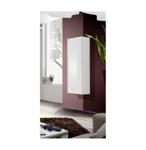 Vitrine - 2 étagères - blanc