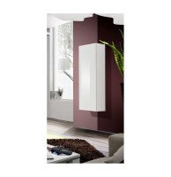 Vitrine - 2 étagères - blanc