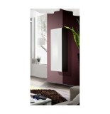 Vitrine - 2 étagères - blanc et noir