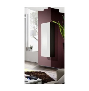 Vitrine - 2 étagères - blanc et noir