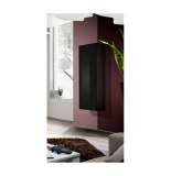 Vitrine - 2 étagères - noir