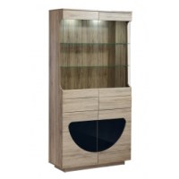 Vitrine - 2 portes avec vitres - acacia