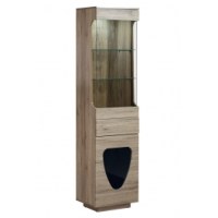 Vitrine - 2 portes avec vitres - acacia