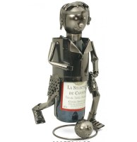Porte bouteille footballeur - support bouteille - décoration de table