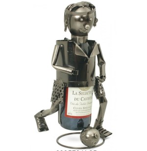 Porte bouteille footballeur - support bouteille - décoration de table