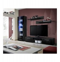 Vitrine murale - led - noir