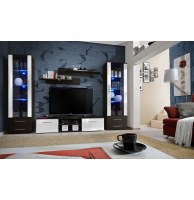 Vitrine murale - led - blanc et noir