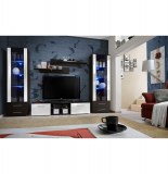 Vitrine murale - led - blanc et noir