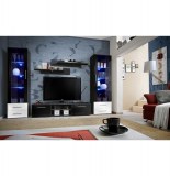 Vitrine murale - led - noir et blanc