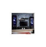 Vitrine murale - led - noir