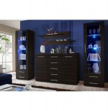 Vitrine murale - led - marron