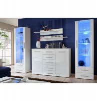 Vitrine à led - 4 éléments - blanc