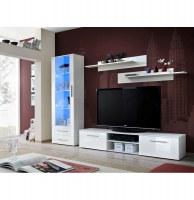 Vitrine à led - 4 éléments - blanc