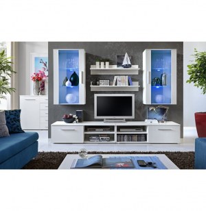 Vitrine à led - 6 éléments - blanc