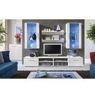 Vitrine à led - 6 éléments - blanc