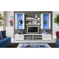 Vitrine à led - 6 éléments - blanc