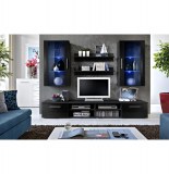 Vitrine à led - 6 éléments - noir