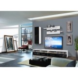 Ensemble tv à led - 4 éléments - blanc et noir