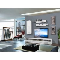 Ensemble tv à led - 4 éléments - blanc