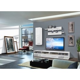 Ensemble tv à led - 4 éléments - blanc